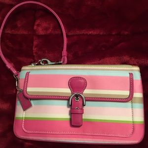COACH STRIPED WRISTLET